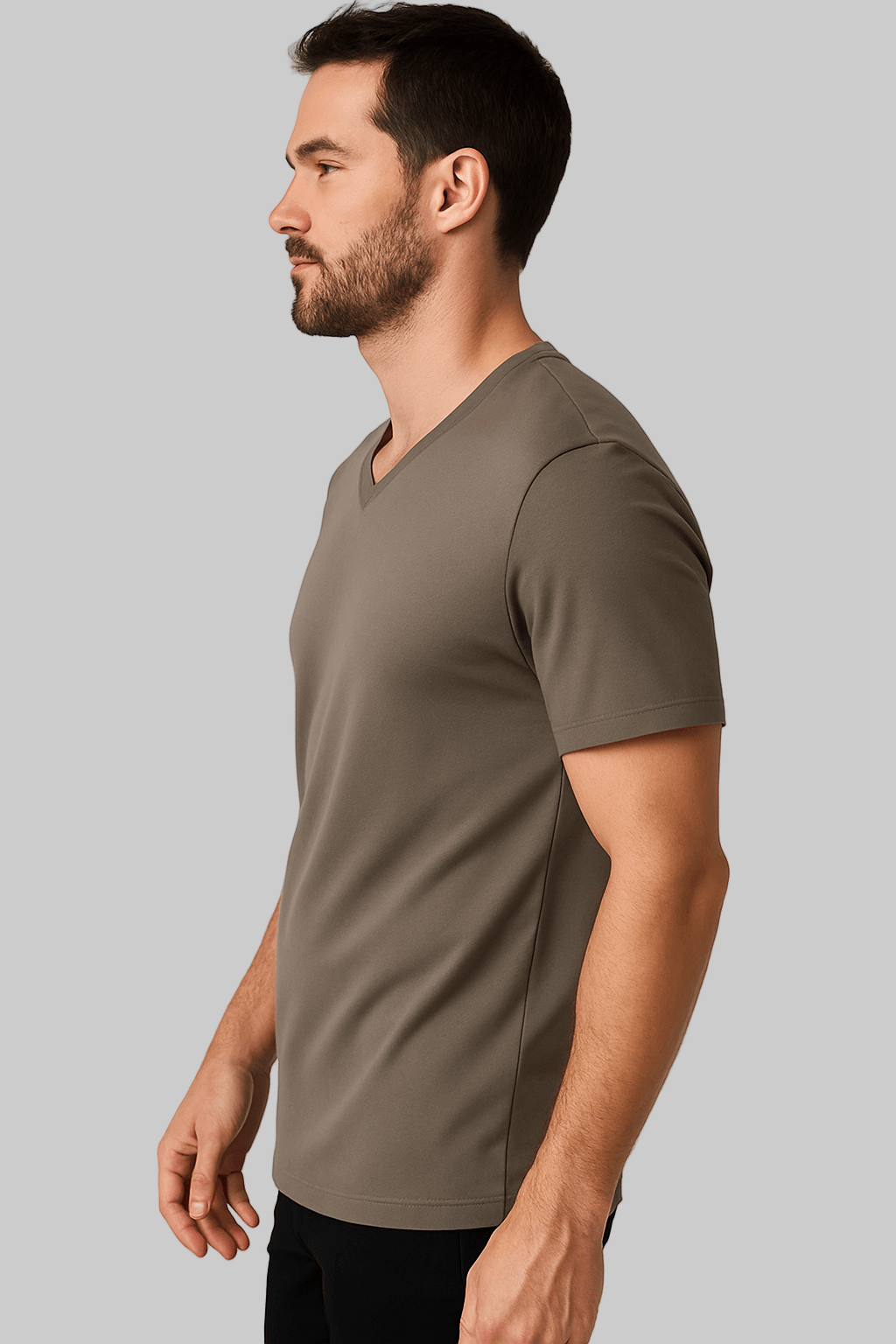 Gray Urban Edge: Classic Fit V - Neck - Muscolo Menswear