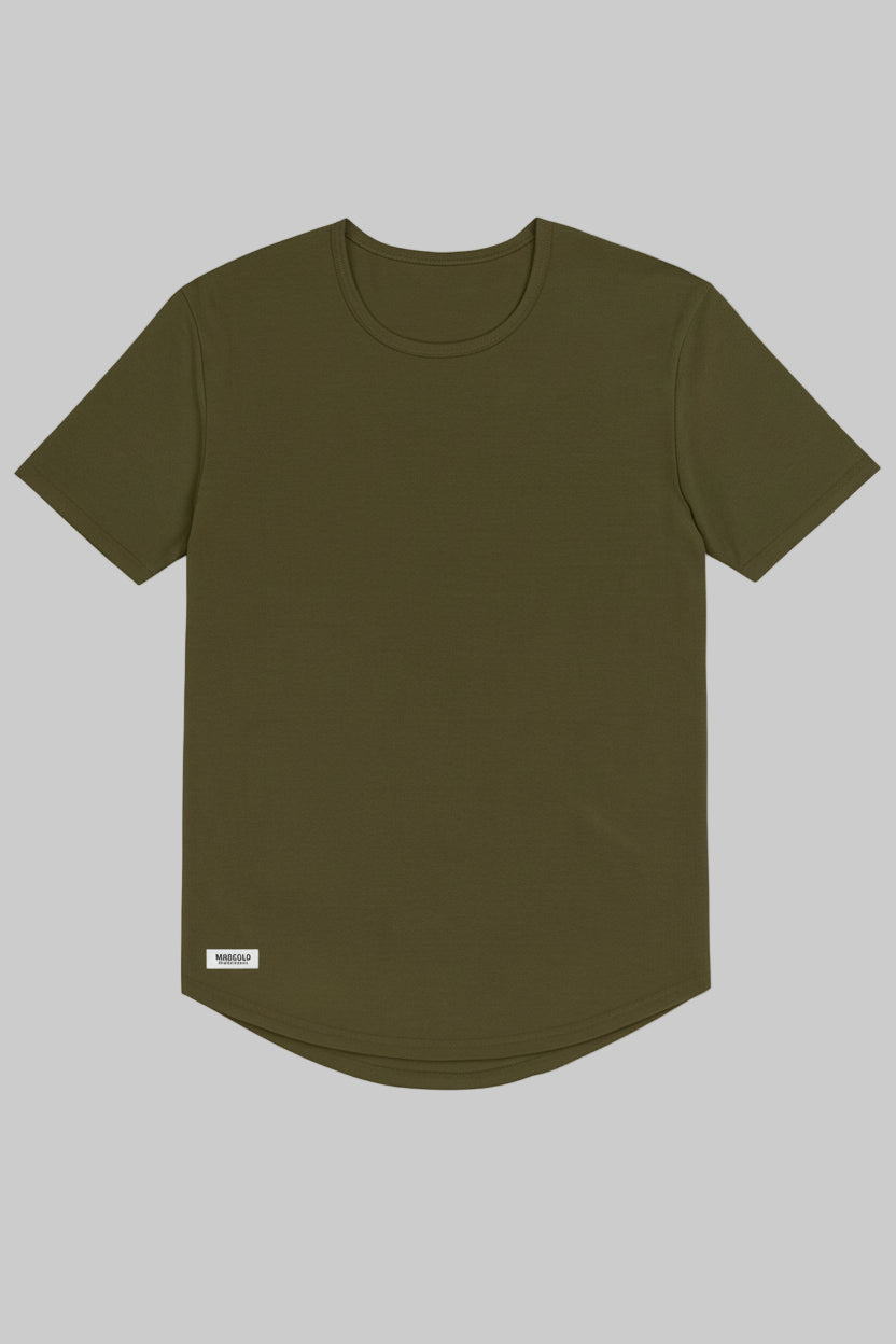 Olive Green Urban Edge: Box Tee - Muscolo Menswear