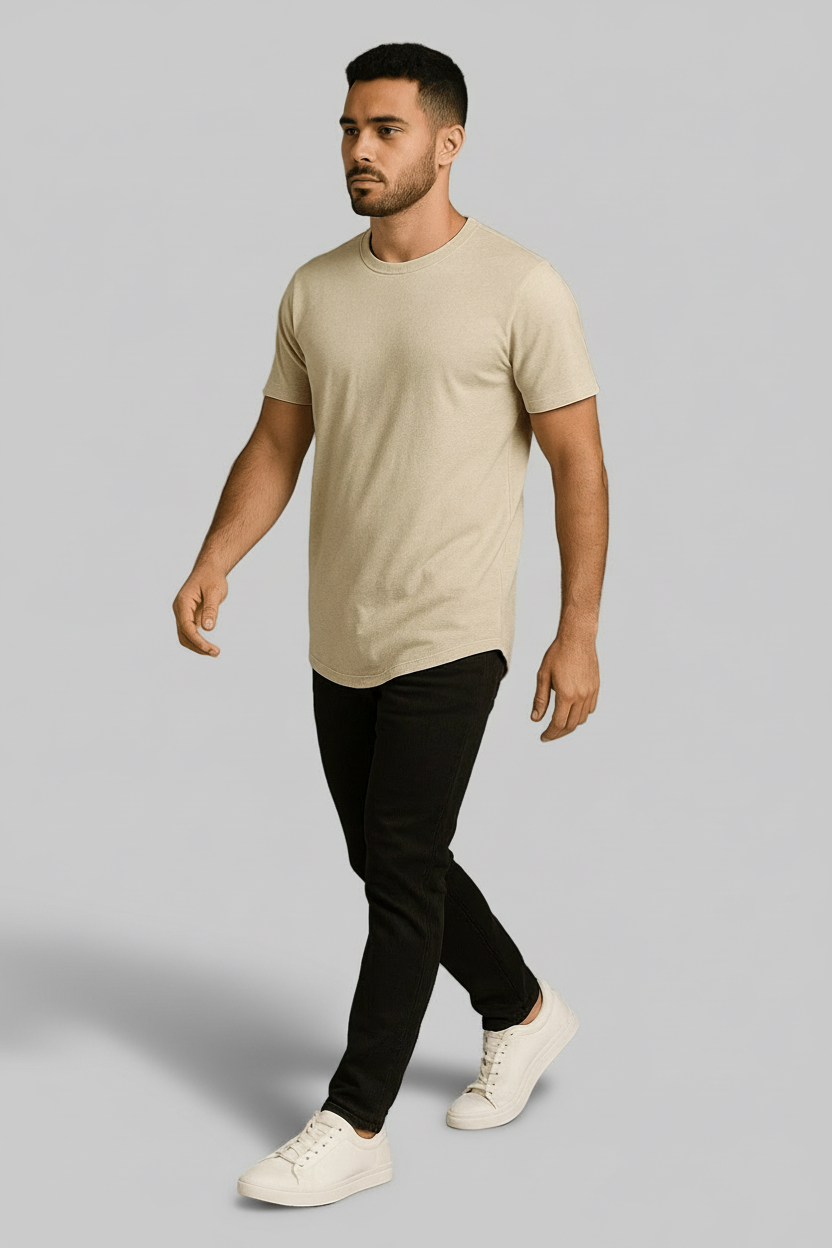 Vintage White  Urban Edge: Modern Fit Box Tee - Muscolo Menswear